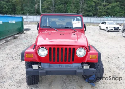 2001 Jeep Wrangler Sport из США, поврежденный, VIN 1J4FA49S91P303185